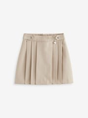 Clarks Stone Girls Pleated School Skirt - Image 1 of 5