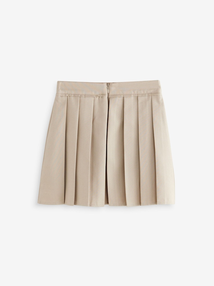 Clarks Stone Girls Pleated School Skirt - Image 2 of 5