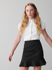Clarks Black Girls Peplum Woven School Skirt - Image 5 of 10