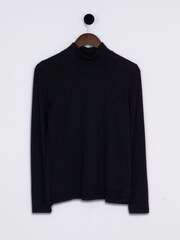 Lakeland Clothing Black Stacey Mock Neck Top - Image 1 of 3