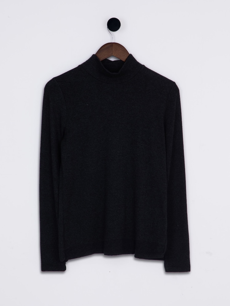 Lakeland Clothing Black Stacey Mock Neck Top - Image 1 of 3