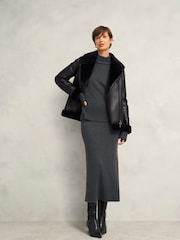 Hobbs Black Ali Biker Jacket - Image 1 of 4