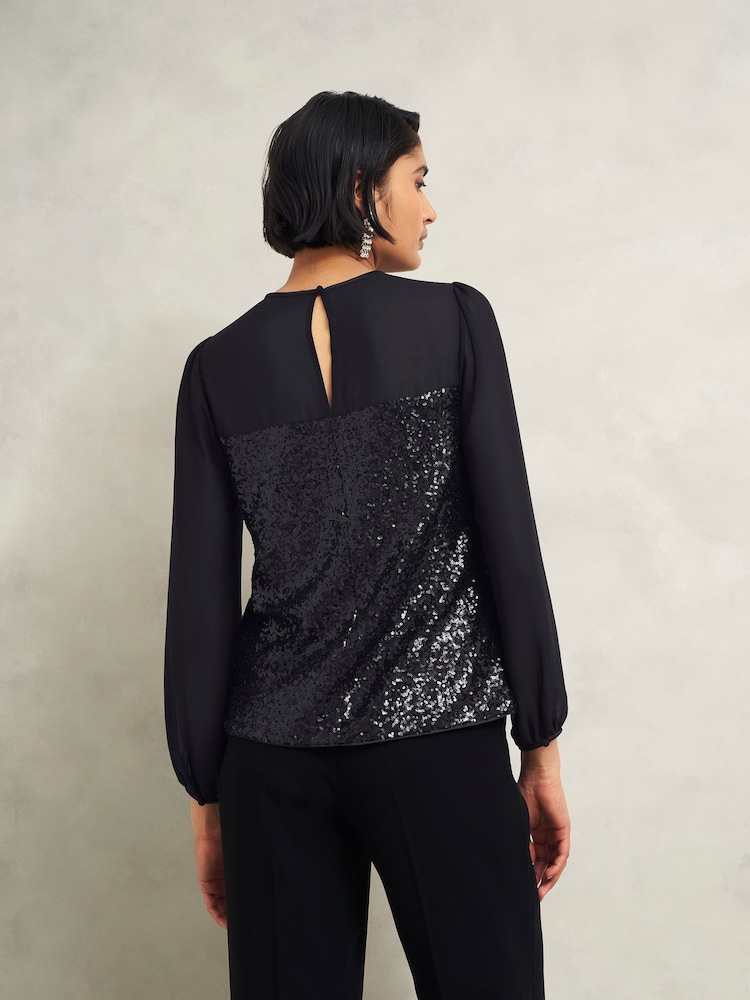 Hobbs Black Zariah Top - Image 2 of 4 Hobbs Black Zariah Top - Image 2 of 4