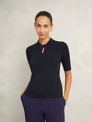 Hobbs Dark Blue Effie Jumper - Image 1 of 4