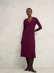 Hobbs Purple Petite Mirabel Dress - Image 1 of 4