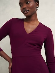 Hobbs Purple Petite Mirabel Dress - Image 3 of 4