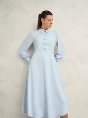Hobbs Blue Petite Ayla Dress - Image 1 of 4