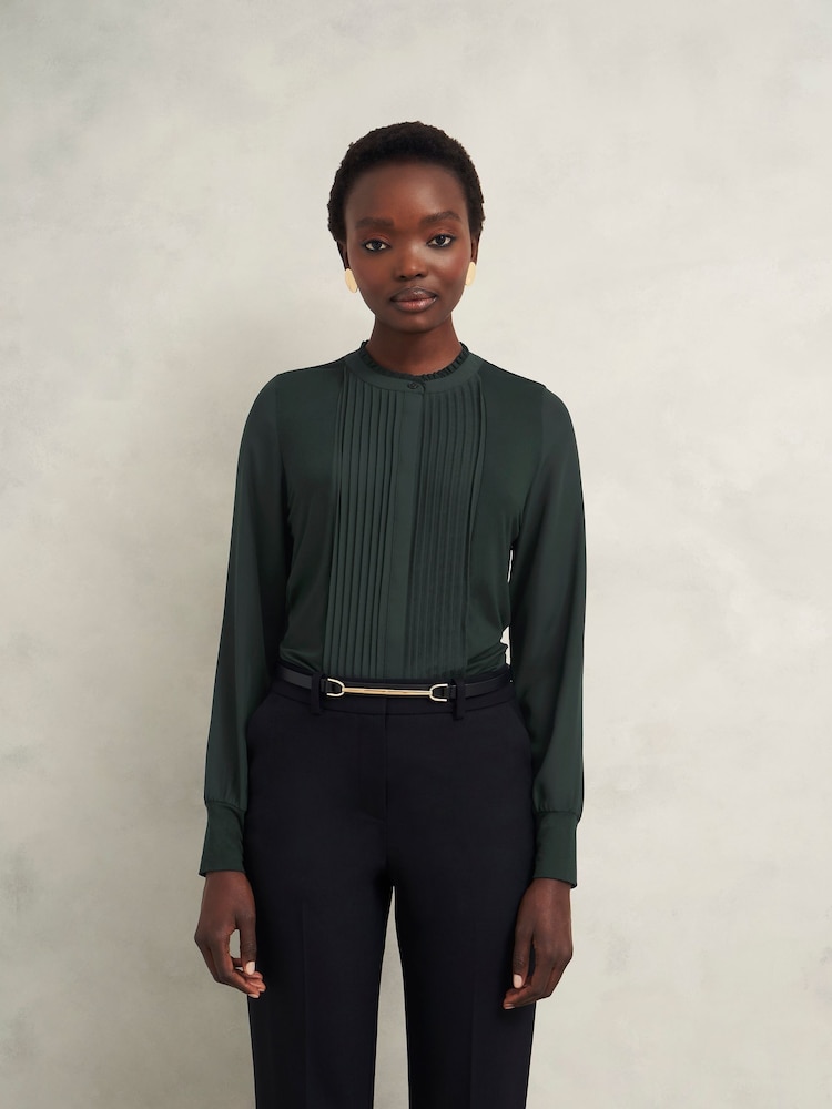 Hobbs Green Carina Pleated Top - Image 1 of 4 Hobbs Green Carina Pleated Top - Image 1 of 4