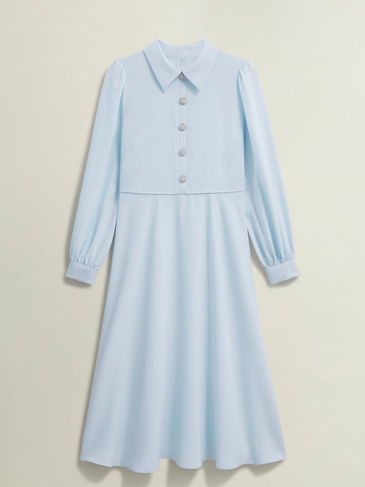 Hobbs Blue Ayla Dress - Image 4 of 4