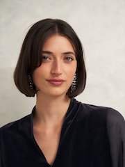 Hobbs Black Aimee Velvet Top - Image 3 of 4