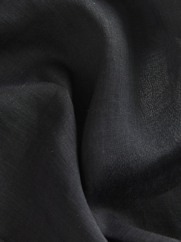 Black Sheer Short Sleeve Shirt - Image 8 of 8