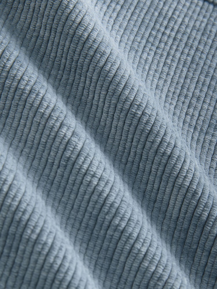 Blue Long Sleeve Corduroy Shacket - Image 9 of 9