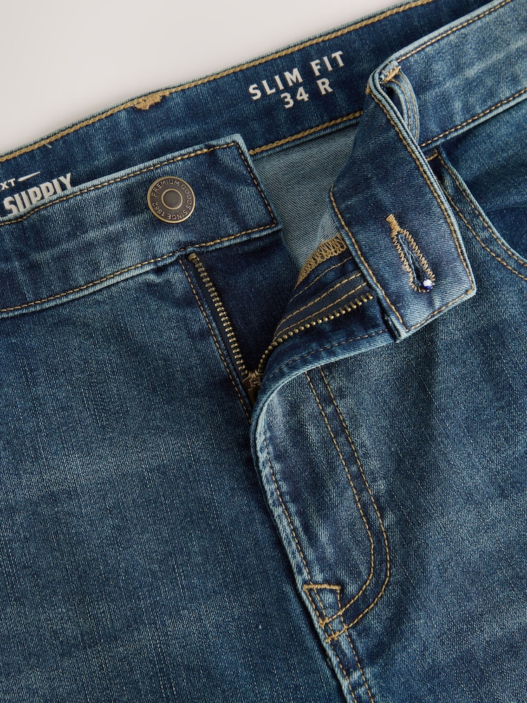 Blue Deep Vintage - Einzeln - Slim Fit Classic Stretch-Jeans - Image 8 of 10