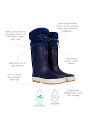 Muddy Puddles Blue Fleece Lined Puddleflex Wellies - Image 6 of 6