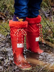 Muddy Puddles Red Fleece Lined Puddleflex Wellies - Image 1 of 5