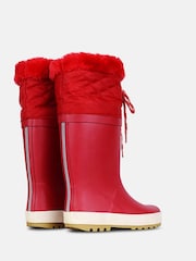 Muddy Puddles Red Fleece Lined Puddleflex Wellies - Image 4 of 5