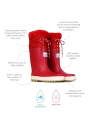 Muddy Puddles Red Fleece Lined Puddleflex Wellies - Image 5 of 5