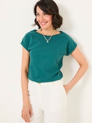 FatFace Ivy Dark Teal T-Shirt - Image 1 of 5