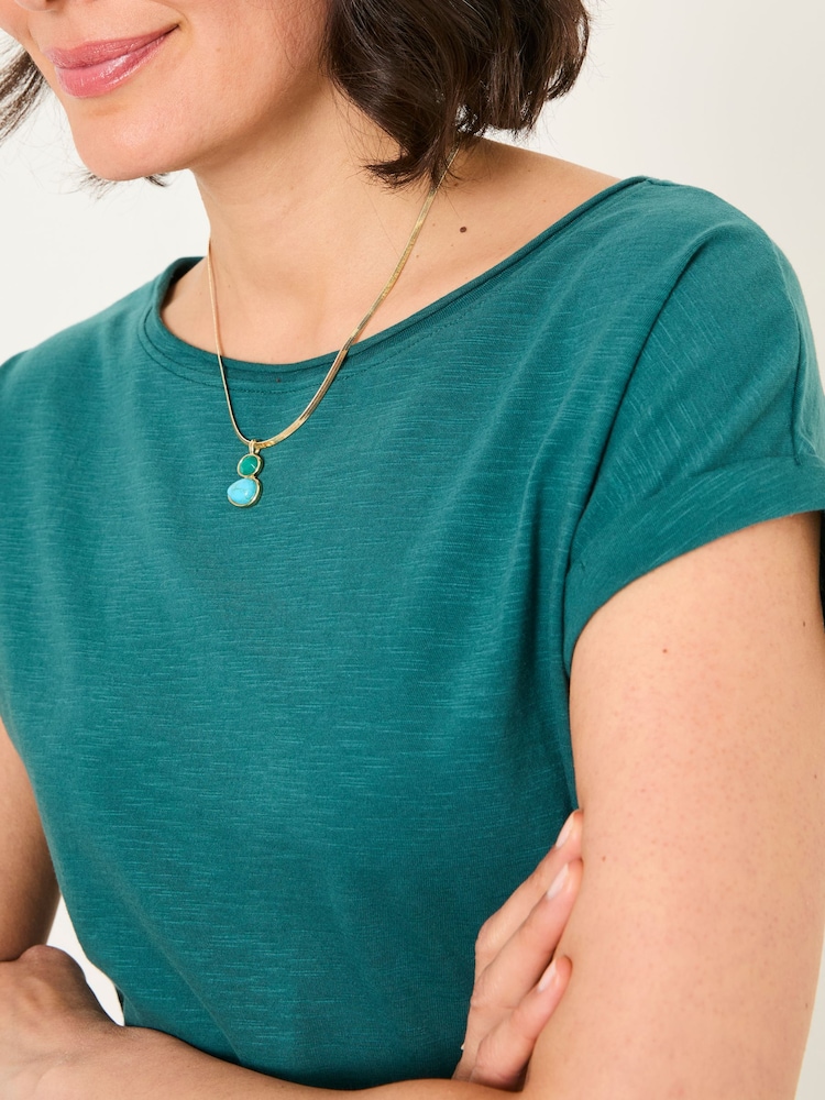 FatFace Ivy Dark Teal T-Shirt - Image 3 of 5