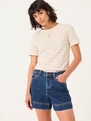 FatFace Maddie Multi Short Sleeve Stripe T Shirt - Image 1 of 4