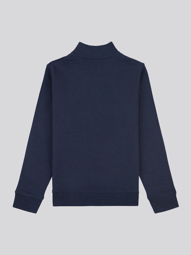 U.S. Polo Assn. Blue Boys Double Horsemen ¼ Zip Sweatshirt - Image 6 of 8