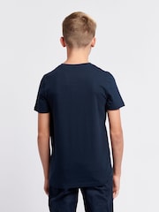 أزرق - U.S. Polo Assn. Boys 100% Cotton Authentic Graphic T-Shirt - صورة 2 من 7