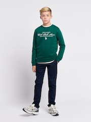 U.S. Polo Assn. Green Boys Premium Graphic Crew Sweatshirt - Image 3 of 7