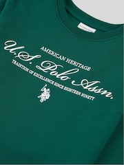 U.S. Polo Assn. Green Boys Premium Graphic Crew Sweatshirt - Image 7 of 7