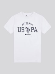 أبيض - U.S. Polo Assn. Boys 100% Cotton Authentic Graphic T-Shirt - صورة 5 من 7