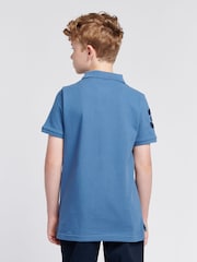 U.S. Polo Assn. Blue Light Boys 100% Cotton Player 3 Polo Shirt - Image 4 of 9
