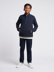 U.S. Polo Assn. Blue Boys Double Horsemen Polar Fleece Top - Image 3 of 4