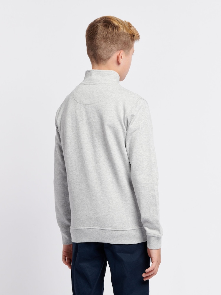 U.S. Polo Assn. Grey Boys Double Horsemen ¼ Zip Sweatshirt - Image 2 of 8