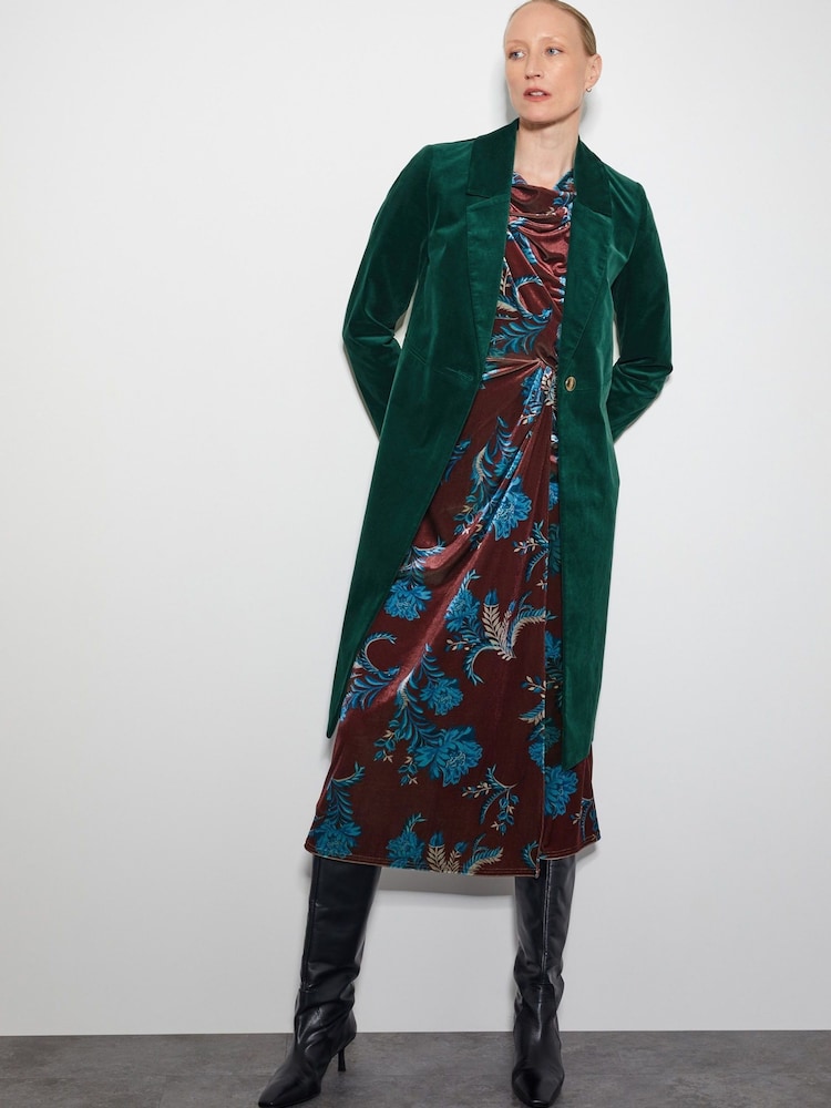 Monsoon Blue Amalia Velvet Coat - Image 5 of 5