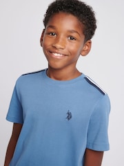 U.S. Polo Assn. Blue Boys 100% Cotton Taped Interlock T-Shirt - Image 2 of 7