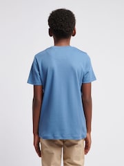 U.S. Polo Assn. Blue Boys 100% Cotton Taped Interlock T-Shirt - Image 4 of 7