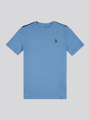 U.S. Polo Assn. Blue Boys 100% Cotton Taped Interlock T-Shirt - Image 5 of 7