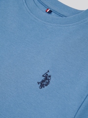 U.S. Polo Assn. Blue Boys 100% Cotton Taped Interlock T-Shirt - Image 7 of 7