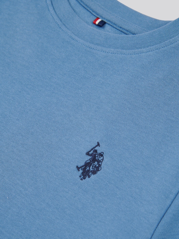 U.S. Polo Assn. Blue Boys 100% Cotton Taped Interlock T-Shirt - Image 7 of 7