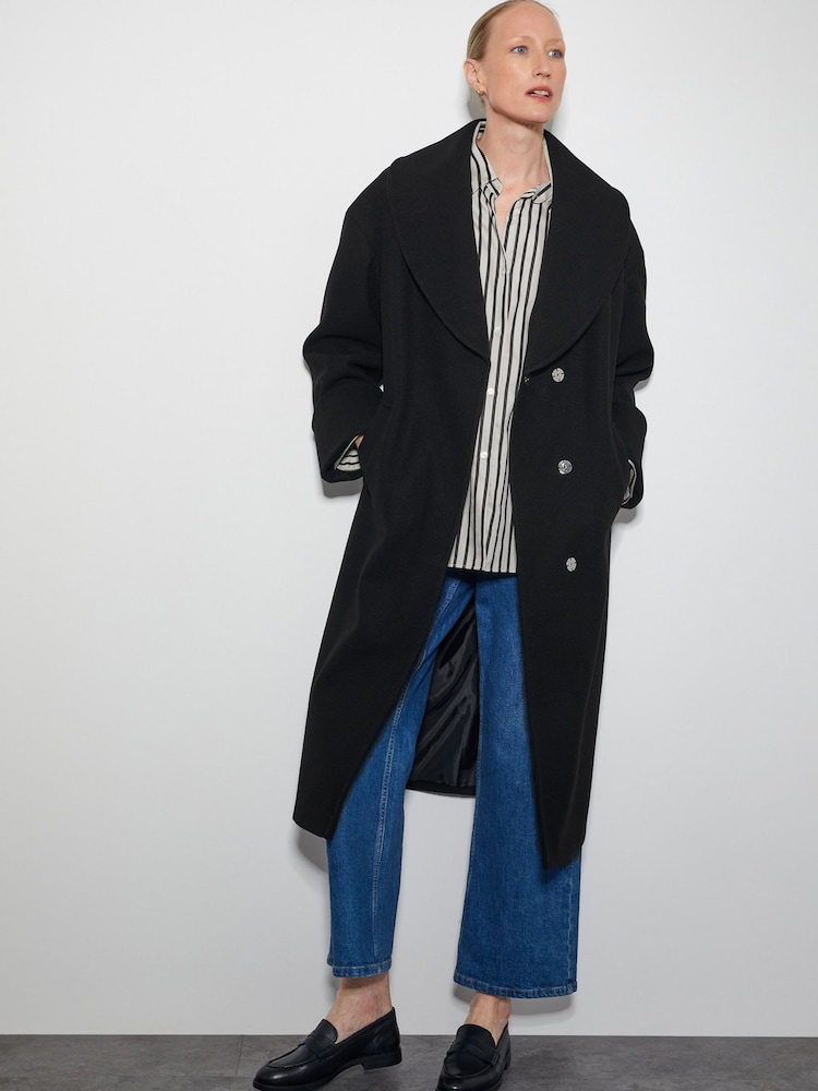 Monsoon Black Carrie Shawl Coat - Image 1 of 5