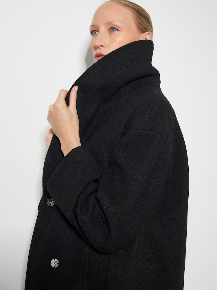 Monsoon Black Carrie Shawl Coat - Image 2 of 5