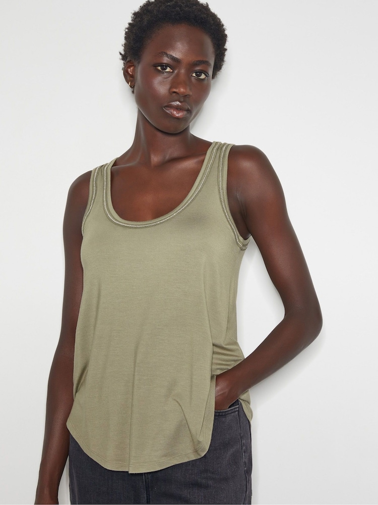 Monsoon Green Jess Jersey Cami Top - Image 1 of 3 Monsoon Green Jess Jersey Cami Top - Image 1 of 3