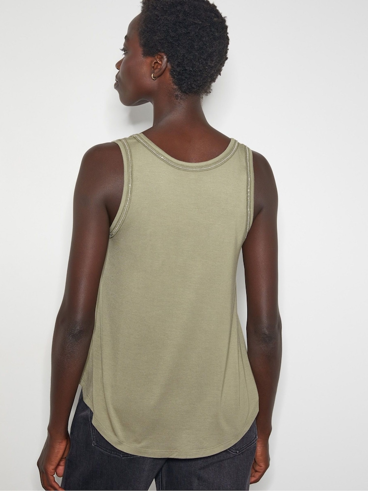 Monsoon Green Jess Jersey Cami Top - Image 2 of 3
