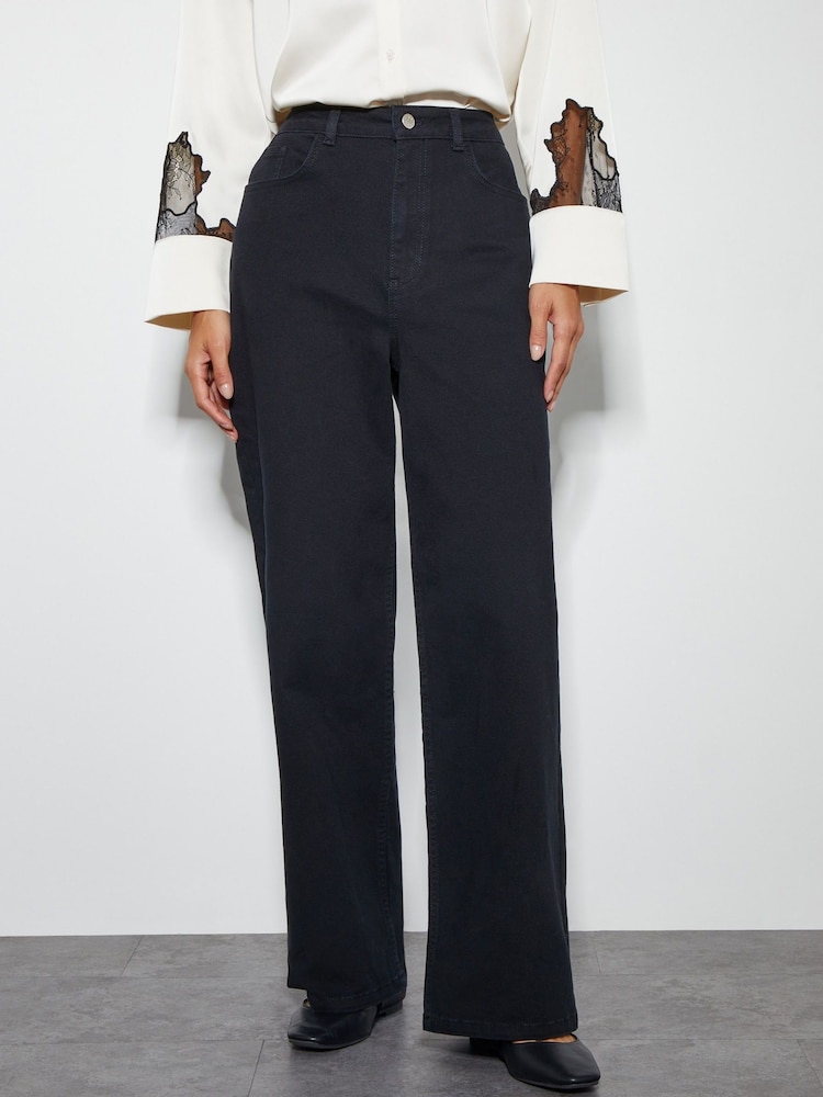 Monsoon Black Ruby Wide Leg Jeans - Image 2 of 4