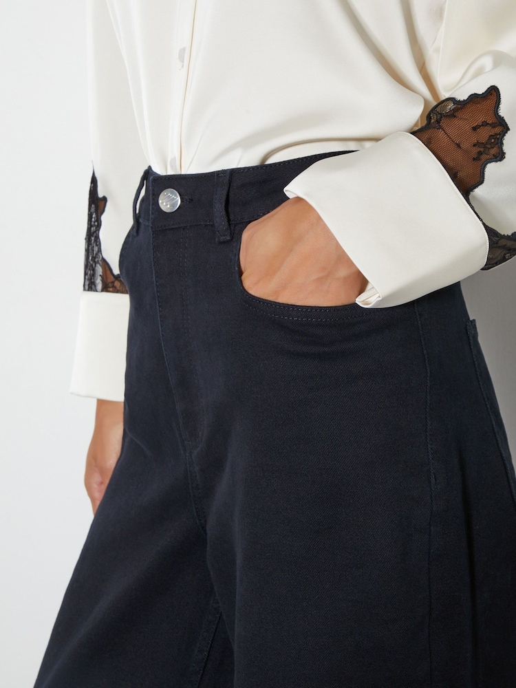 Monsoon Black Ruby Wide Leg Jeans - Image 4 of 4