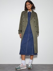 Monsoon Blue Rhian Sleeveless Denim Midi Dress - Image 5 of 5