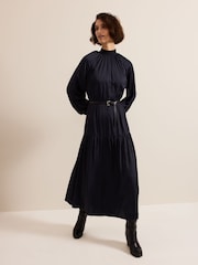 Phase Eight Blue Ornella Dress - Image 4 of 10