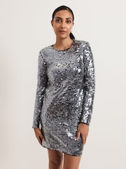 Phase Eight Silver Petite Rhia Dress - Image 1 of 6