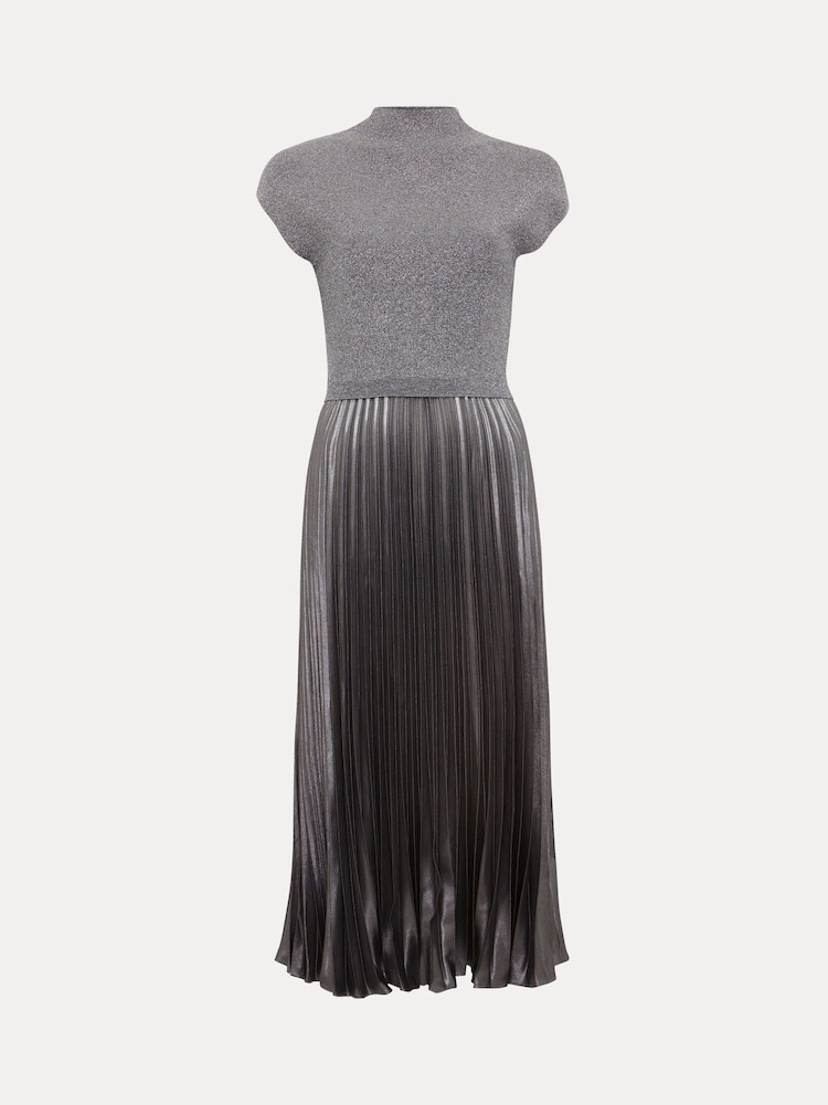 Phase Eight Silver Petite Jayla Metallic Knit Dress - Image 7 of 7