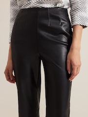 Phase Eight Black Mya PU Trousers - Image 4 of 6
