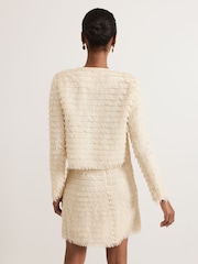 أبيض - Phase Eight Dolly Fringe Crop Jacket - صورة 2 من 7